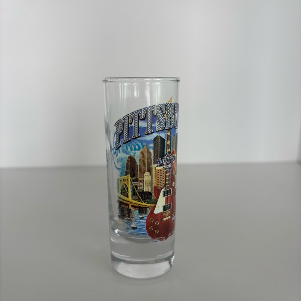 Hard Rock Cafe Pittsburgh Shot Glass with Multicolor Design